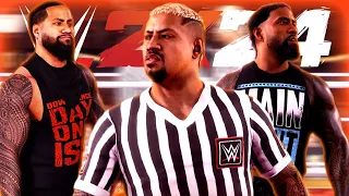 WWE 2K24 - Jey Uso Vs. Jimmy Uso [SPECIAL GUEST REFEREE] FT.  Solo Sikoa