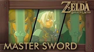 Zelda Breath of the Wild - All Link Generations Getting the Master Sword