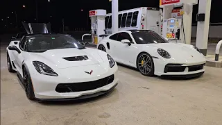 2022 Porsche 911 Turbo S Bolt Ons MS109 vs 2017 C7 Corvette Z06 Magnuson 2.65 Supercharger E85