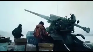 Работа украинской 2С7 «Пион»