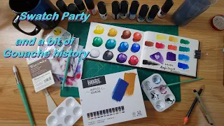 Swatch party while we talk about Gouache History I Liquitex Acrylic Gouache