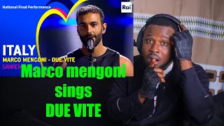 ITALY EUROVISION 2023 - REACTING TO ‘DUE VITE’ BY MARCO MENGONI (FIRST LISTEN)