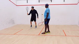 Squash tips   Forehand technique session with Jethro Binns   Left arm and shoulder