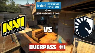 Группа B. NAVI vs LIQUID. Map-1 Overpass. IEM Katowice 2021