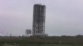 HD - Ocean Towers,  South Padre Island -  31 story building Implosion