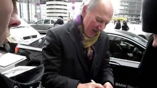 Werner Herzog signing autographs at Berlinale 2012 in Berlin