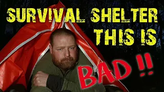 BIG MISTAKE!! Overnight camping in a tube survival tent