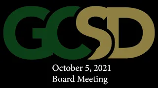 October 5, 2021 School Board Meeting