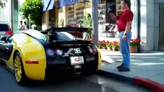 Bugatti Veyron 16.4 Bijan Edition Black And Yellow On Rodeo Drive