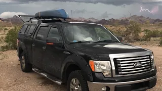 Solo Truck Camping In A Severe Desert Thunderstorm