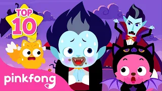 [TOP 10] Baby Monsters Yes Papa | Halloween Songs Compilation for Kids | Pinkfong