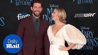 Emily Blunt & John Krasinski arrive at 'Mary Poppins' premiere