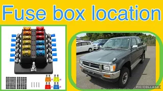 The fuse box location on a 1991 Toyota Hilux