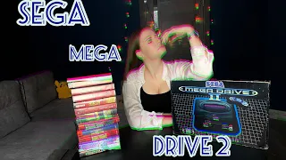 Sega Mega Drive 2 и 100 картриджей