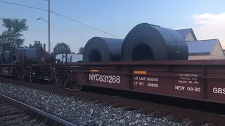 Coil train separates and locks down in emergency.