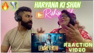 Reaction video Lemme Know - Official Video Song | KD DESIROCK | Latest Haryanvi Songs  @DESIROCKKD