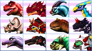 6 DINOSAURS + 6 DINO ROBOT: T-REX, TRICERATOPS, SPINOSAURUS, CARNOTAURUS | DINO KING 220613