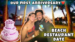 OUR FIRST ANNIVERSARY❤️ Beach pe Restaurant😍🔥