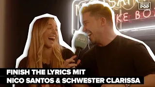 Nico Santos' Schwester Clarissa verrät: DIESE Songs mögen Nicos Eltern gar nicht 🤨 Finish The Lyrics