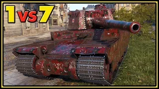 Type 5 Heavy - 1 vs 7 - 10,5K Damage - World of Tanks Gameplay