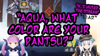 Minato Aqua's Pantsu Revealed by Kagura Mea [ENG] (Reupload)