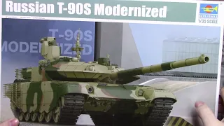 in box preview: 1/35 Russian T-90S Modernized by Trumpeter model