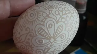 "КВІТИ"  ВИТРАВЛЕНА   ПИСАНКА ЗНЯТТЯ ВОСКУ МАЙСТЕР-КЛАС Gremove wax with boiling water pysanky egg