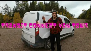 EASY CHEAP SIMPLE Tiny Camper Van Tour | Ford Transit Connect