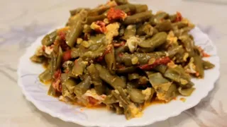 ЧЫХЫРТМА из Зеленой Фасоли✵По-АЗЕРБАЙДЖАНСКИ✵Lobya çığırtması✵Delicious Azerbaijani Asparagus beans