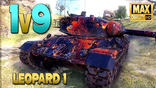 Leopard 1: Alone versus 9 in tier X battle - World of Tanks
