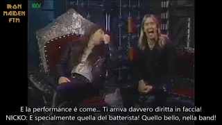 Bruce Dickinson e Nicko McBrain pubblicizzano 'Fear Of The Dark' su MTV (1992) SUB-ITA