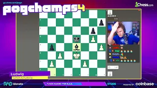 'Ludwig, don't push C3!' - Pogchamps 4 Chess Clip Highlights! - Pepega