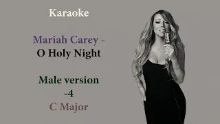 O Holy Night - Mariah Carey Karaoke - 4 (Male version,  C major scale)