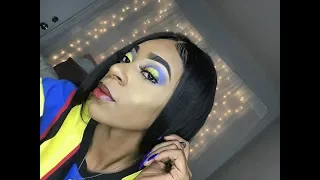 Blue and Yellow Cut Crease | Makeup tutorial