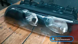 BMW E39 headlight Lens Restoration + angel eyes Q