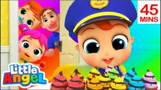 Who Ate the Cupcakes? | Little Angel Kids Songs & Nursery Rhymes | Colors for Kids