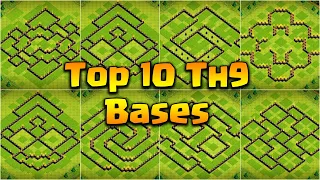 Top 10 Best Town Hall 9 (TH9) Base 2020 With Copy Links War/Trophy/Hybrid Bases - Clash Of Clans