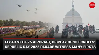 Fly-past of 75 aircraft, display of 10 scrolls: Republic Day 2022 parade witnesses many firsts