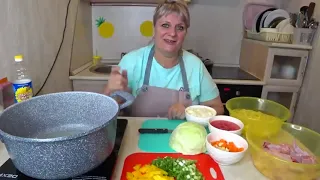 Меню на неделю ЭКОНОМНЫХ Обедов или Ужинов! Капуста с мясом, печень с макаронами ,тушеный картофель!