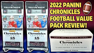 *2022 CHRONICLES FOOTBALL VALUE PACK REVIEW!🏈 OPENING A FULL BOX - COST ME $100!💰