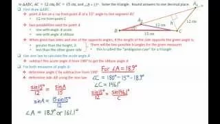 2 15 Solve Triangle Using Sine Law   Ambiguous Case