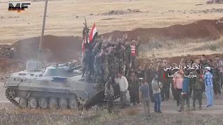 Daraa: Southern Front terrorists hand over their tanks to the Syrian Army