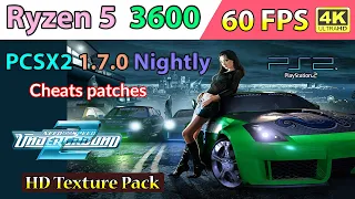 Need for Speed: Underground 2 - HD Texture Pack & Cheats patches • 60 FPS • 4K | PCSX2 1.7.0 Nightly