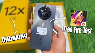 Realme 12x 5g Unboxing + Free fire gameplay 🤯 || Best mobile under 15000 😱 || Realme