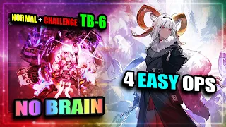 【Arknights】【A Light Spark in Darkness】 TB-6 (Challenge) (4 Easy Operators)