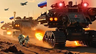 Today! Russian Laser Crab Tank Destroys 500 M1 Abrams Tanks In Ukraine - ARMA 3