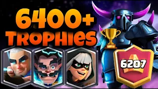 Live Ladder Pushing To 6400 🏆 With Pekka Bridge Spam | VS Hard Counters | (Clash Royal)