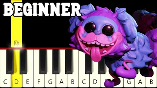 PJ Pug-A-Pillar Theme- Poppy Playtime Chapter 2 - Very Easy Piano tutorial - Beginner