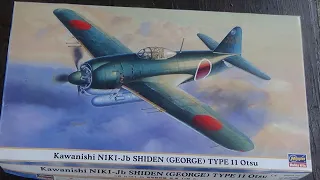 Inbox Review of the 1:48 Scale N1K1 Shiden Model Kit from Hasegawa