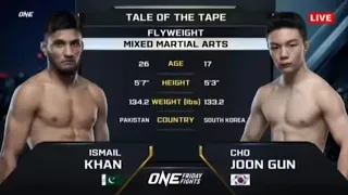 Ismail "The Volcano" Khan 🇵🇰 vs Joongun Chu 🇰🇷 | One Championship #mma #onechampionshipthailand